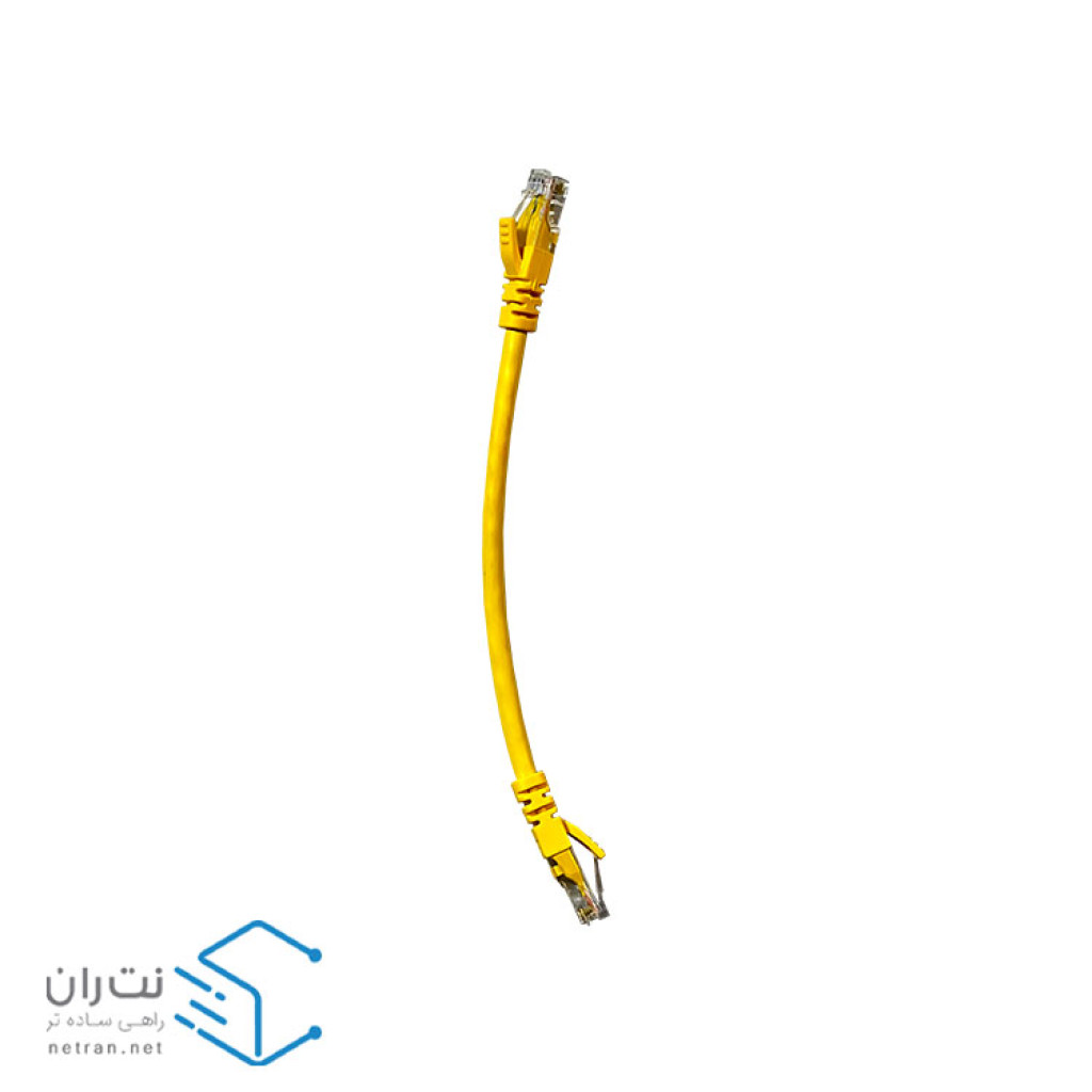 پچ کورد لگراند (کابل لن) Cat6 UTP روکش PVC زرد 20 سانتی متری (02m)