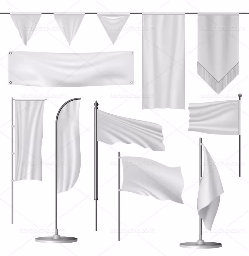 وکتور پرچم با کیفیت بالا | گرافیک با طعم تربچه