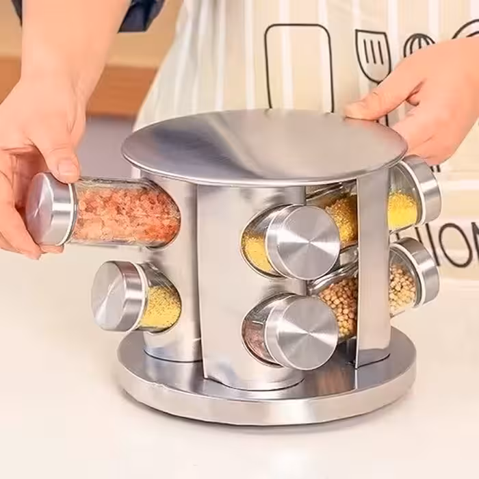 ادویه استیل گردان 8 تایی گرد کد 7102 با ارسال رایگان