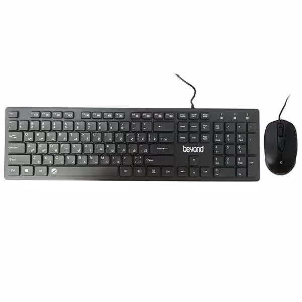 کیبورد و ماوس با سیم بیاند مدل BMK-4770 با حروف فارسی