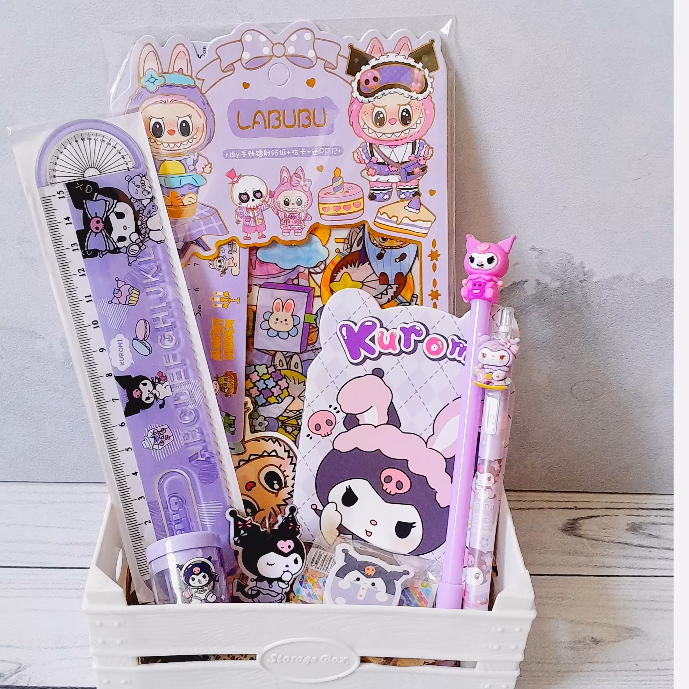 باکس لوازم تحریر کرومی فانتزی با کیفیت عالی