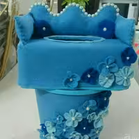 کاور دستمال کاغذی و سطل زباله نمدی