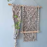 جای گلدون و حوله مکرومه بافت 