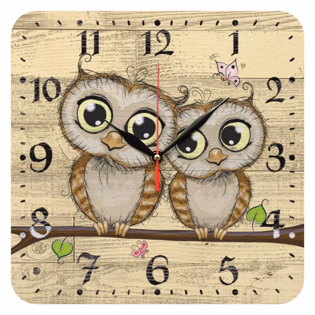 ساعت دیواری کودک طرح جغد