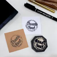 مهر لینو - ( مهر دستساز) با نوشته ! thank you