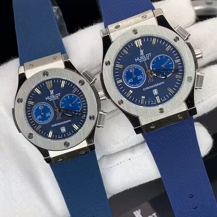 ساعت ست هابلوت موتور ژاپن کیفیت عالی چهار موتور فعال بدنه استیل 316 ضد حساسیت ضد آب دارای گارانتی شیک و خاص در رنگبندی 