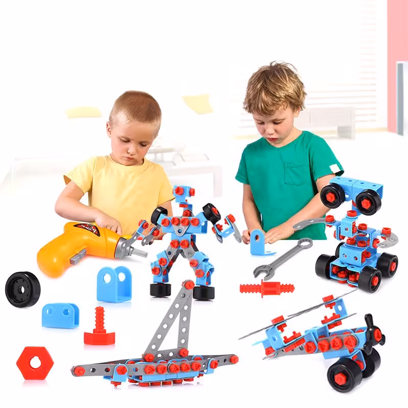 بلوک ساختنی 286 تکه همراه با دریل مدل 661301