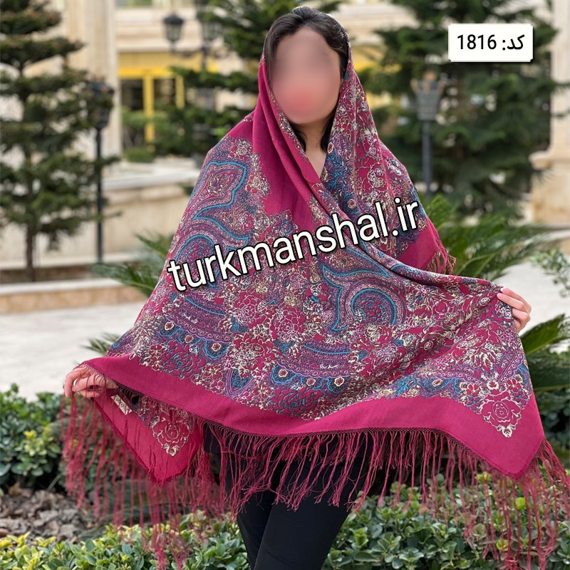 روسری ترکمن ابریشمی (ایتالیایی) کد 1816