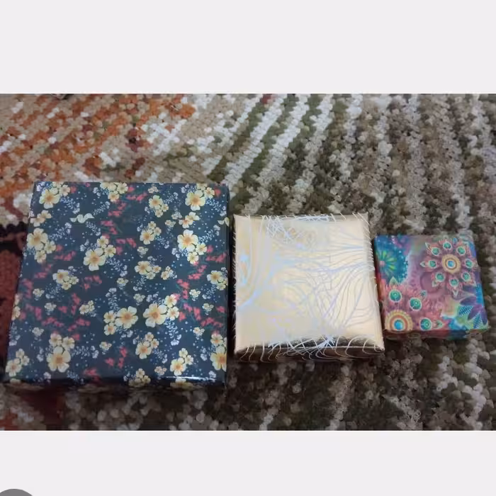 جعبه النگو_جعبه دستبند_جعبه کادویی سایز بزرگ_جعبه 7 در 7_جعبه هدیه_جعبه بدلیجات_پک 5 عددی