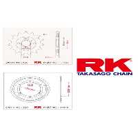 لوازم یدکی موتورسیکلت RK GEAR SET 38T 14T HONDA CBR 250 R 11 13 ABS Genel Markalar