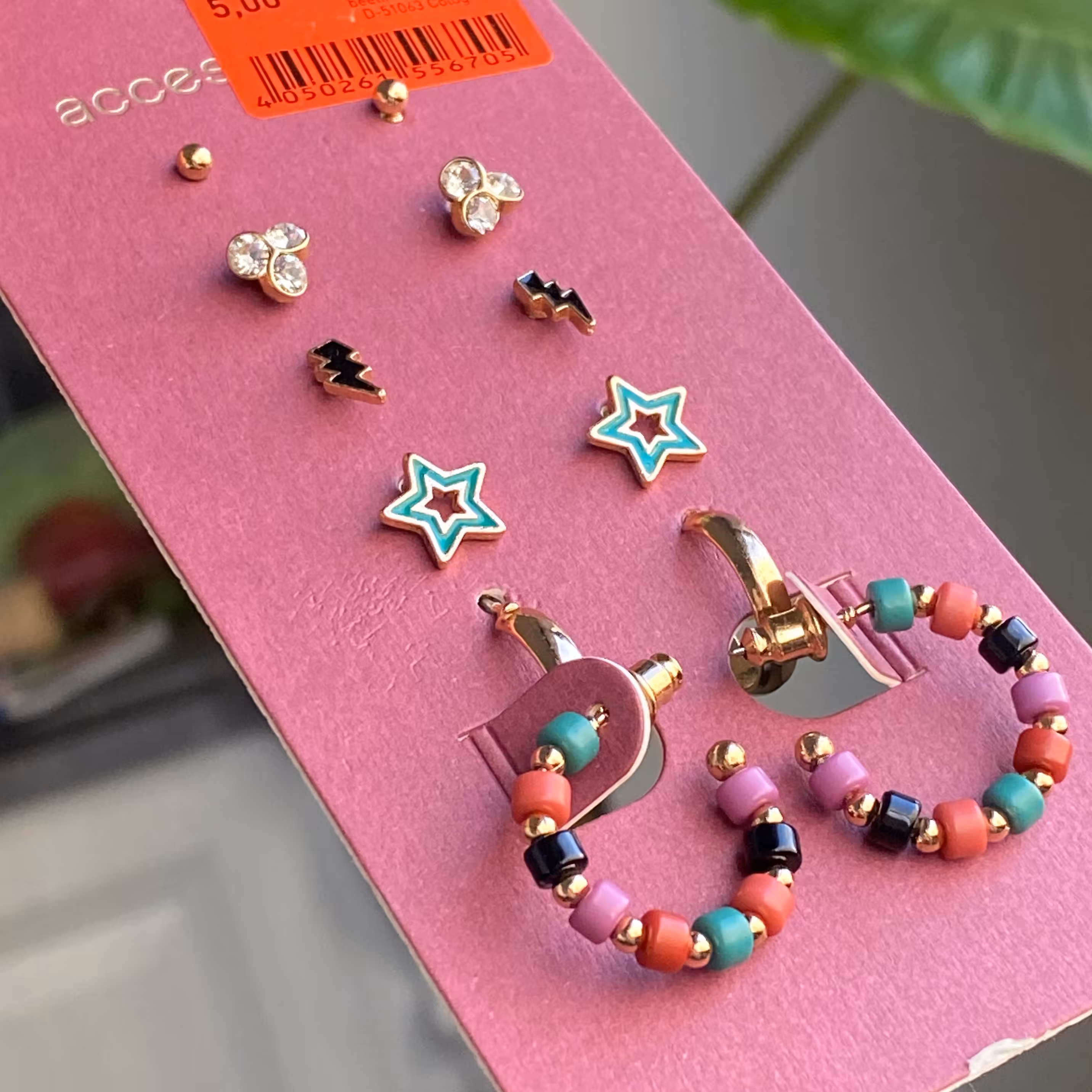 پک گوشواره میخی 6تایی وارداتی بسیار زیبا و خاص در گوش دخترانه و زنانه اکسسوری 