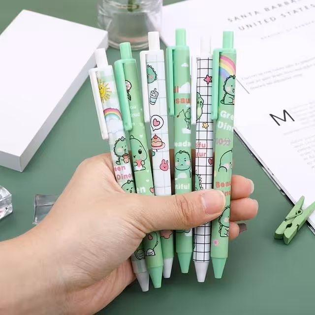 خودکار فشاری فانتزی طرح دایناسور  کیوت دارای جوهر مشکی 