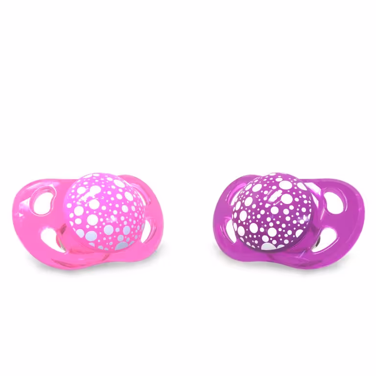 پستانک 0 تا 6 ماه صورتی و بنفش تویست شیک«Twistshake»