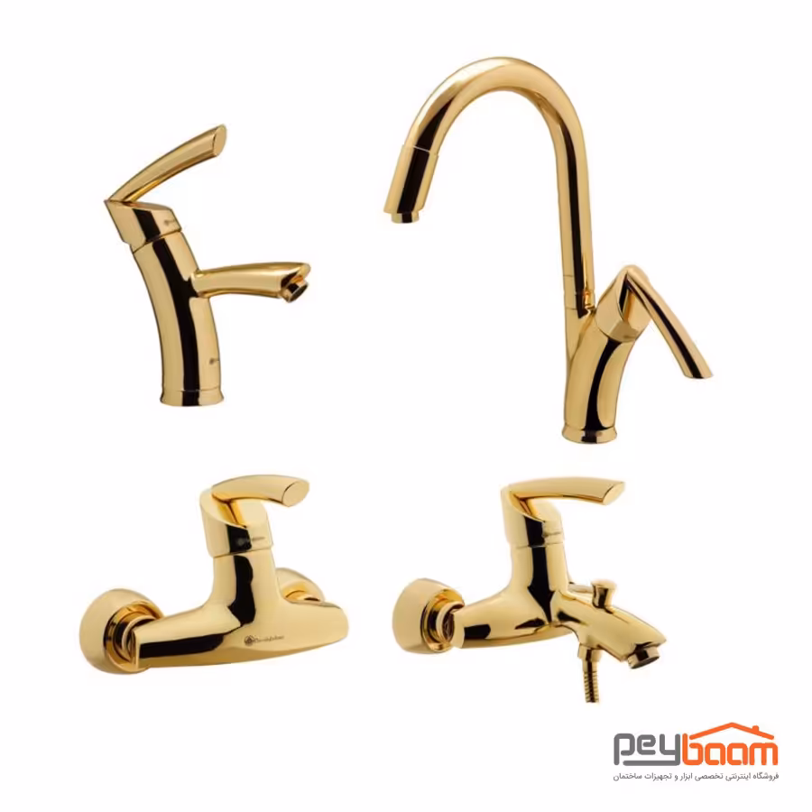 ست شیرآلات درخشان مدل تاپ گلد