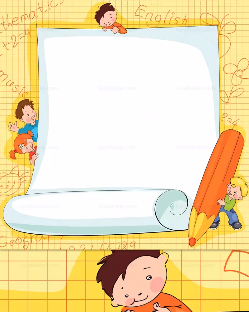 وکتور قاب نقاشی کودکان | گرافیک با طعم تربچه