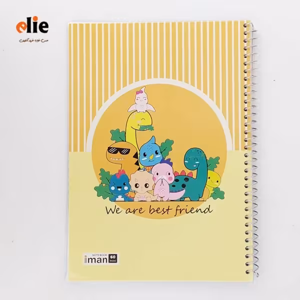 دفتر 60 برگ سیمی مجلد ایمان طرح 25