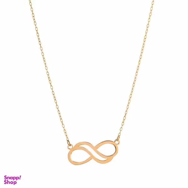 گردنبند طلا 18 عیار زنانه شمیم گلد گالری مدل بی نهایت