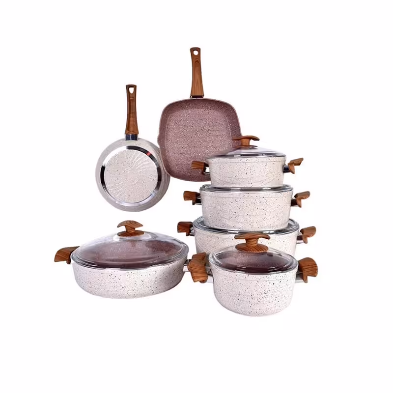 سرویس قابلمه نانو گرانیتی اویز 12 پارچه - ژینال