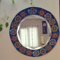 آینه سوزن دوزی شده 