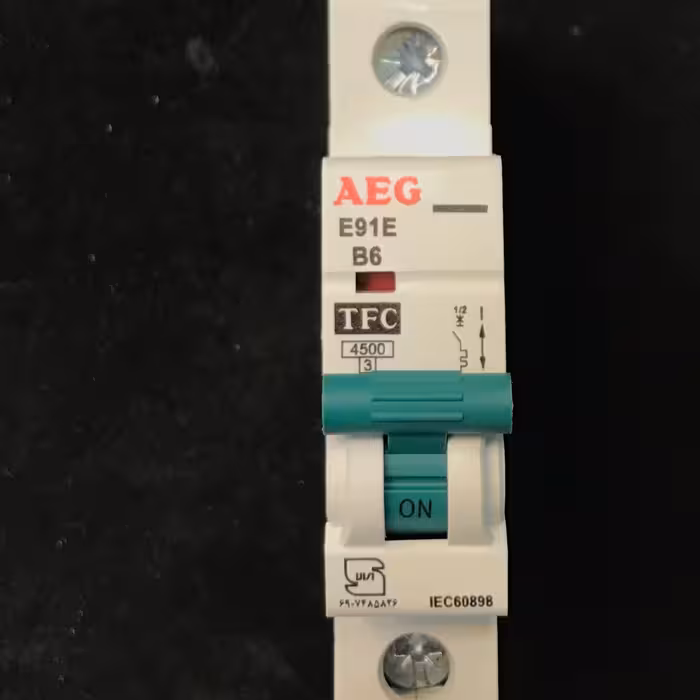 فیوز مینیاتوری 6 آمپر AEG دارای استاندارد