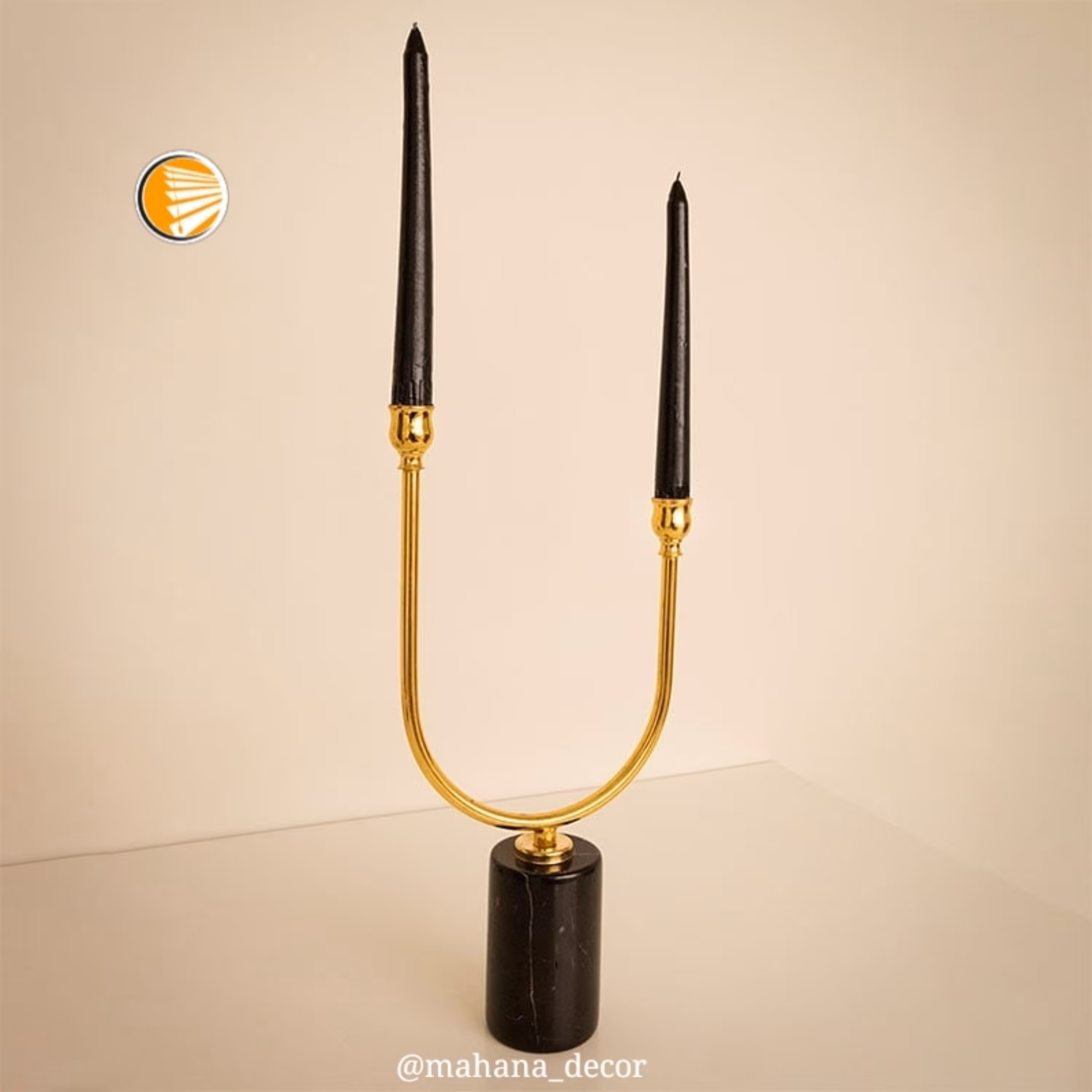 شمعدان سنگ مشکی (U)