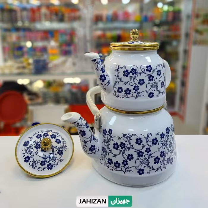 کتری و قوری لعابی لایت مدل Bloom