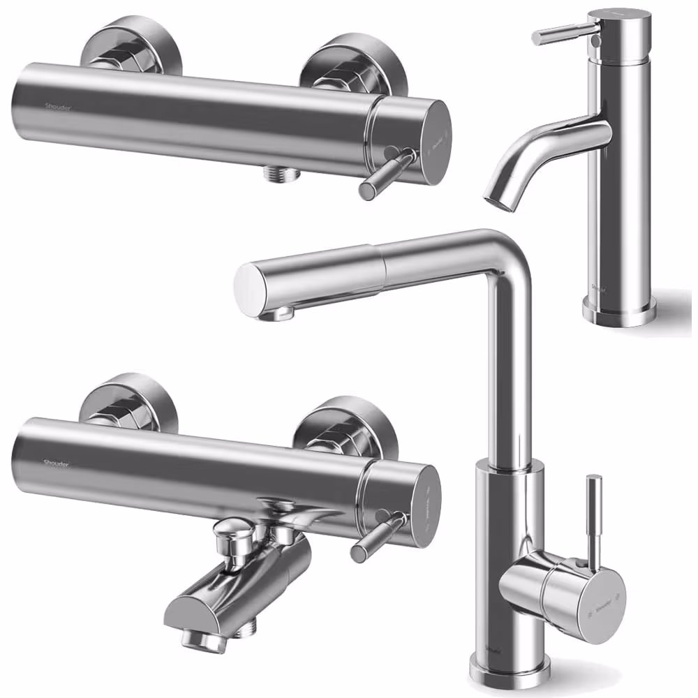 ست 4 تکه شیرآلات شودر مدل مارینو