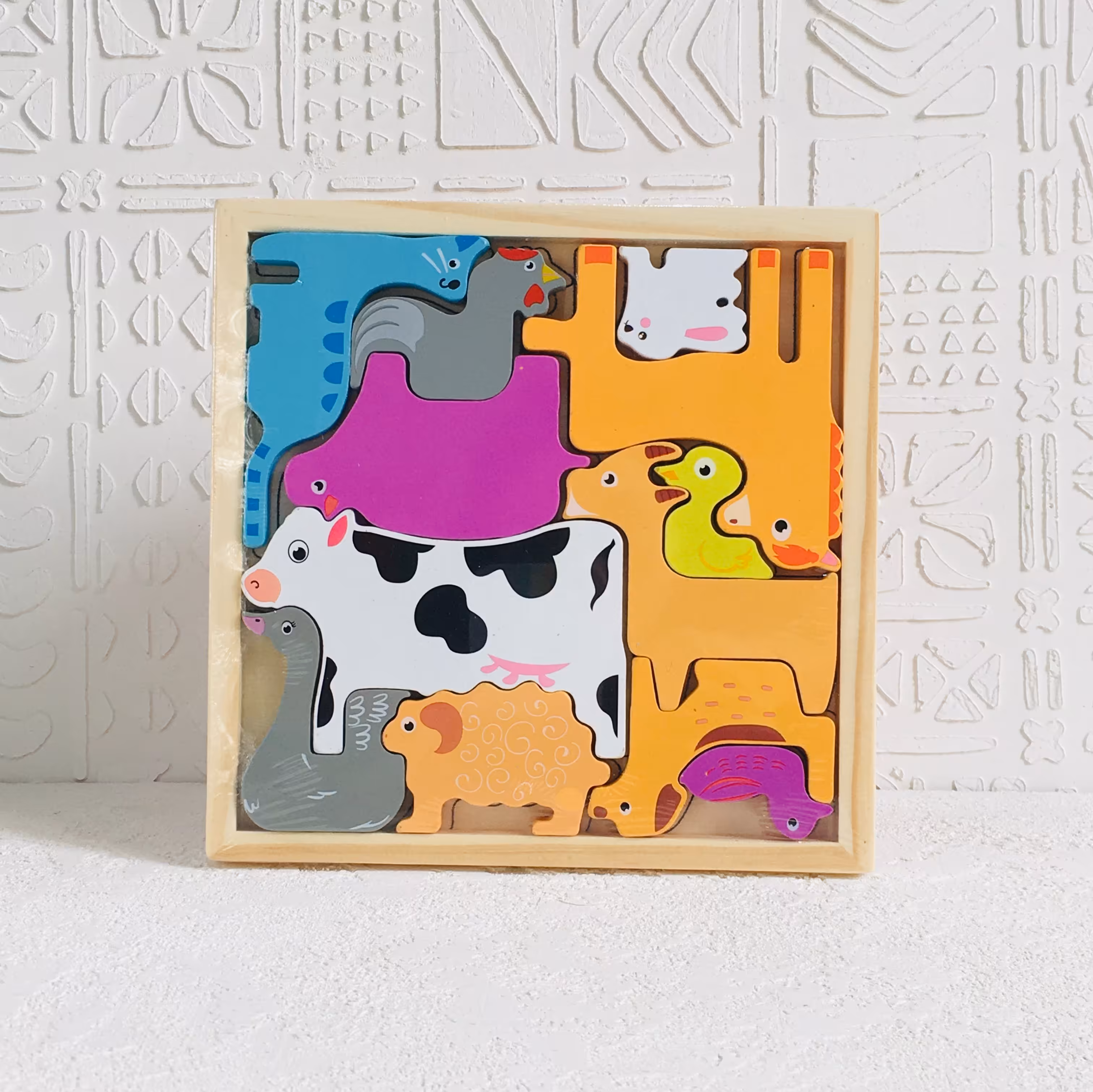 کاتامینو چوبی برجسته حیوانات جنگل