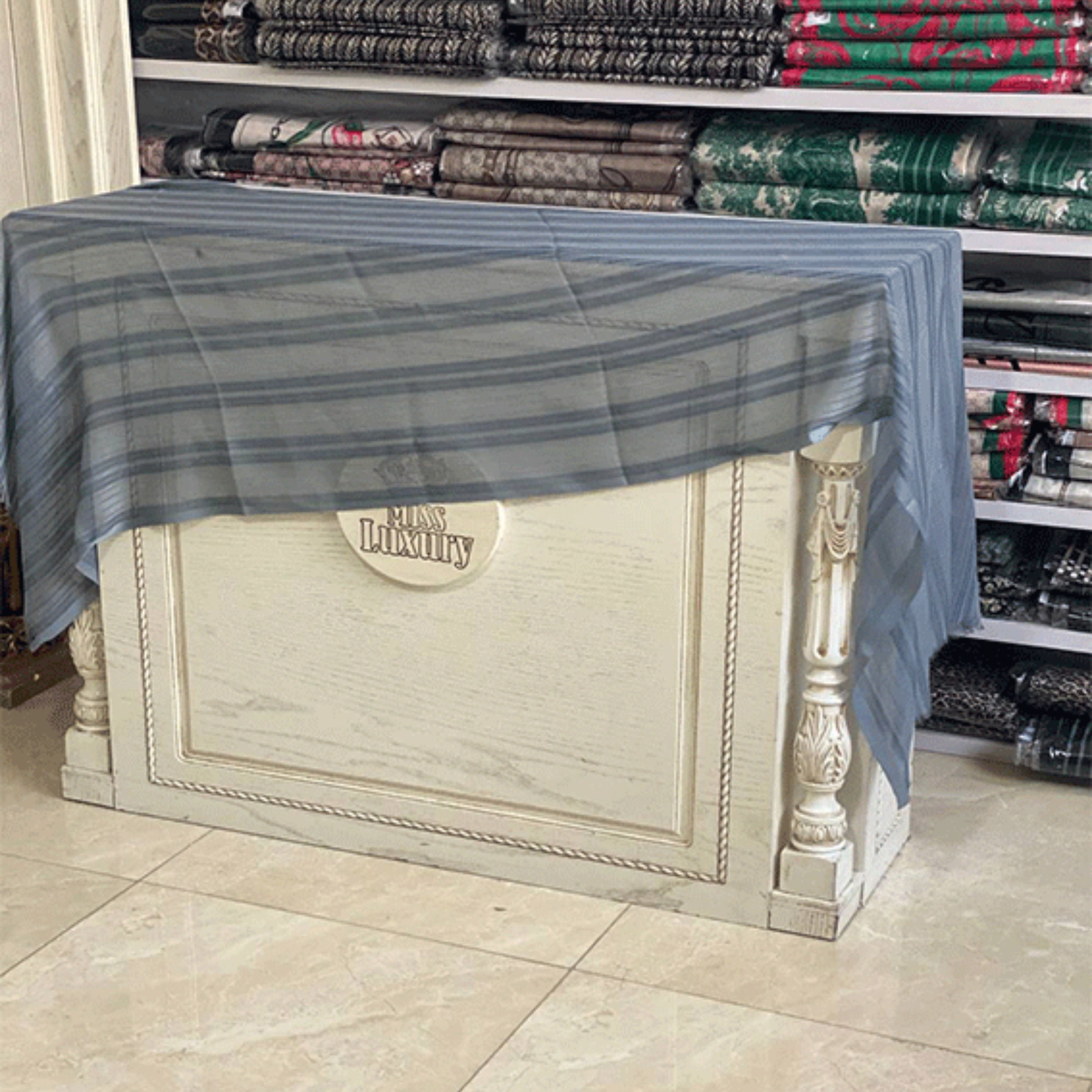 شال نخی اعلا طرح راه راه S12