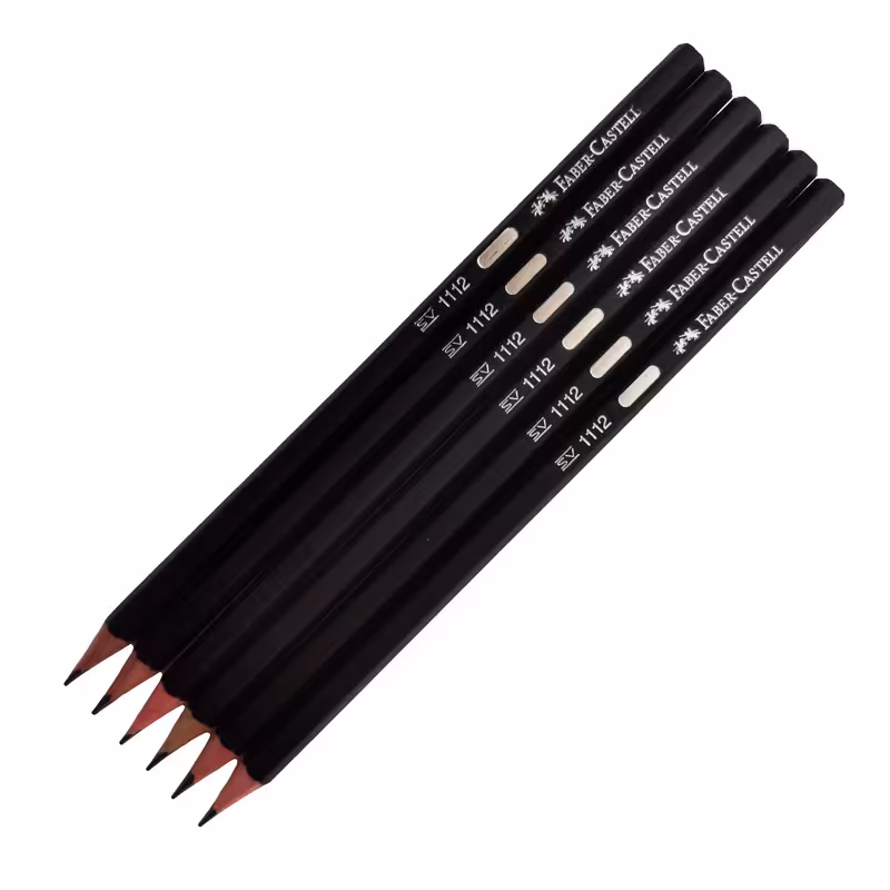 مداد مشکی فابر کاستل مدل 1112 بسته 6 عددی