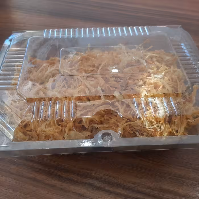 پیاز داغ  اعلا  خلالی 300 گرمی خالص سرخ شده  با روغن بدون پالم لادن یا غنچه 