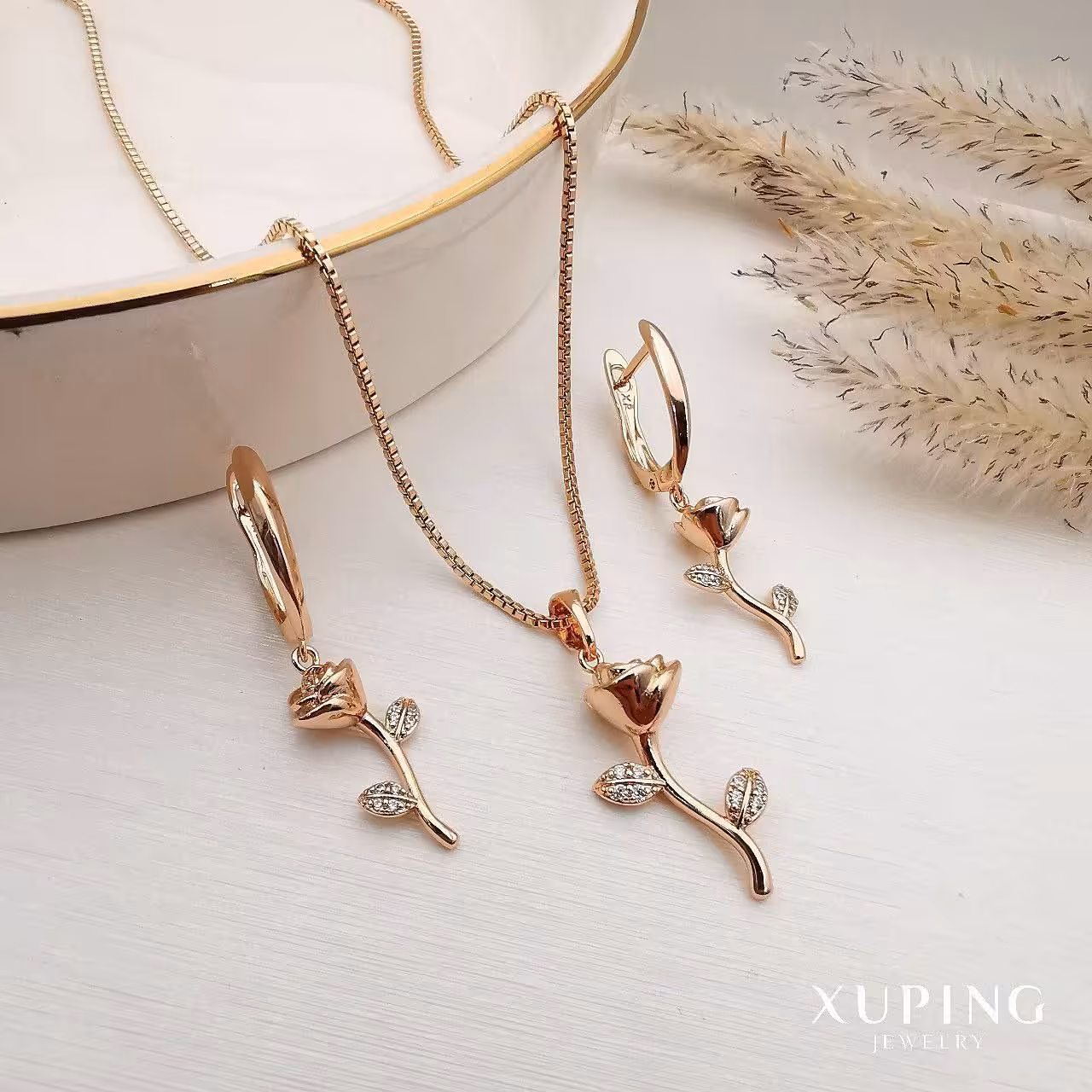 نیم ست گل رز شیک برند ژوپینگ