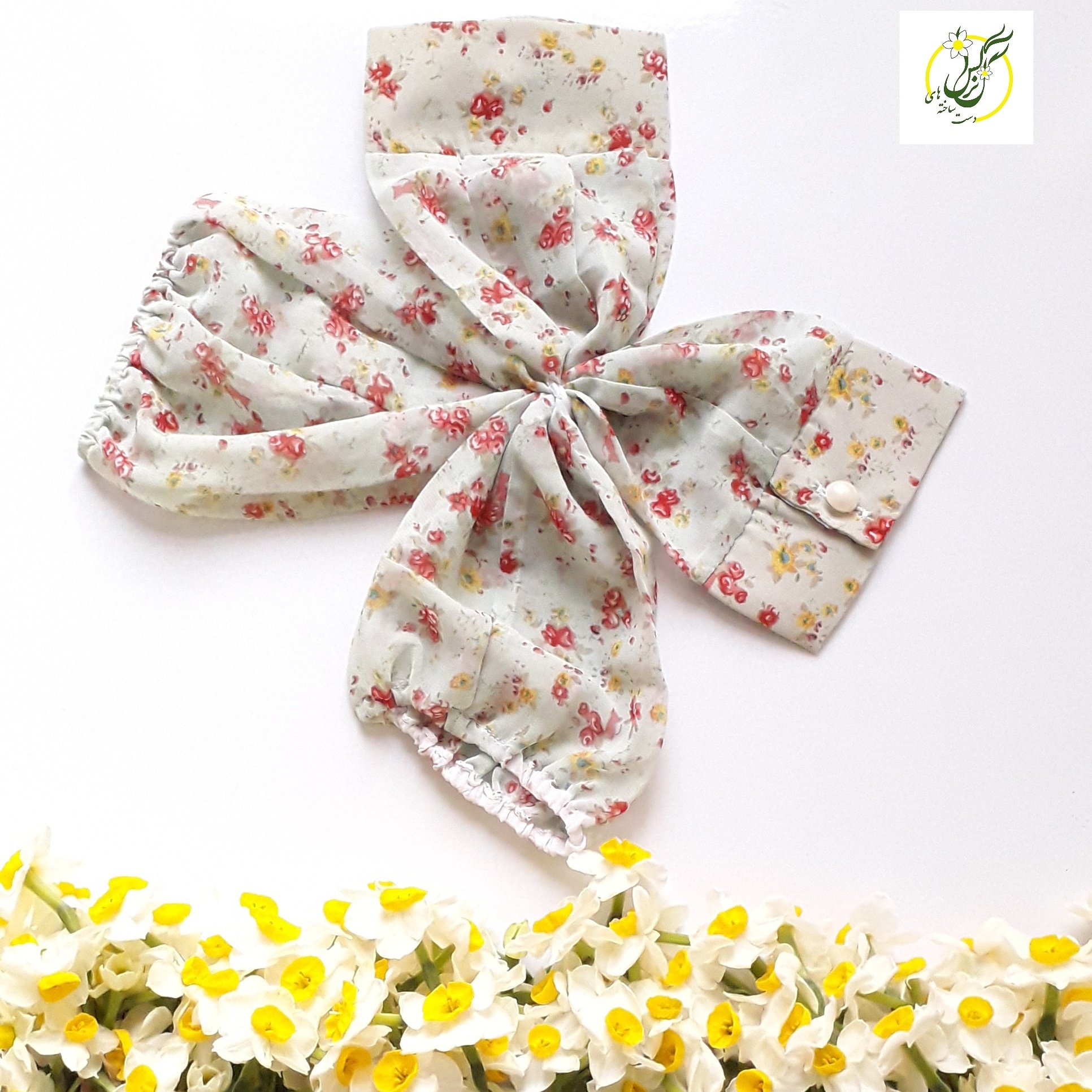ست روسری و آستینک طرح سمن