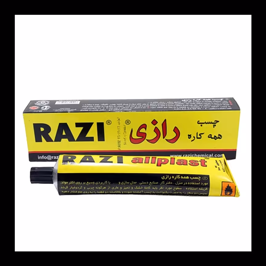 چسب رازی  مایع 100 سی سی کارتن 36 عددی