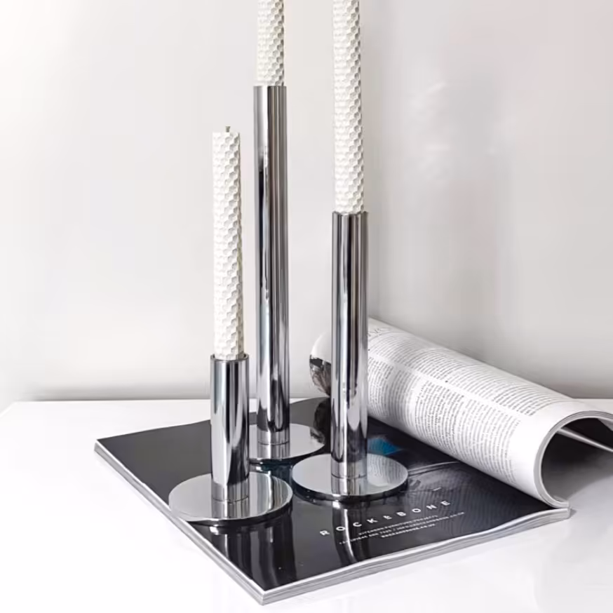 ست سه تایی جاشمعی شمعدان فلزی 