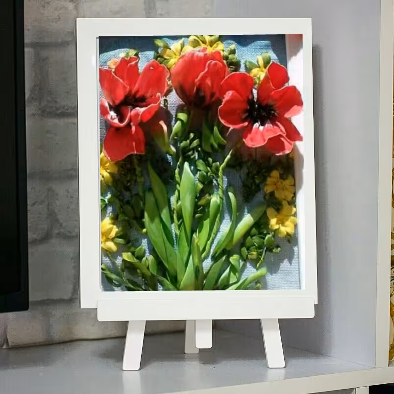 تابلوی روباندوزی گل شقایق