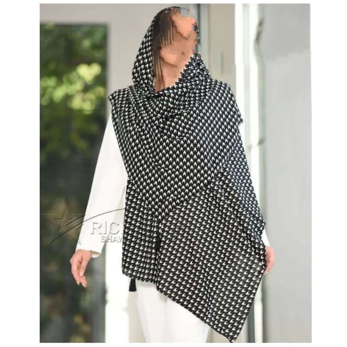 شال نخی زنانه منگوله دار