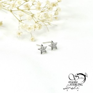 گوشواره میخی نقره کد 6249