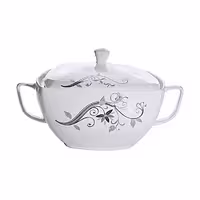 ظرف سوپ خوری چهار گوش چینی پارس مدل 944