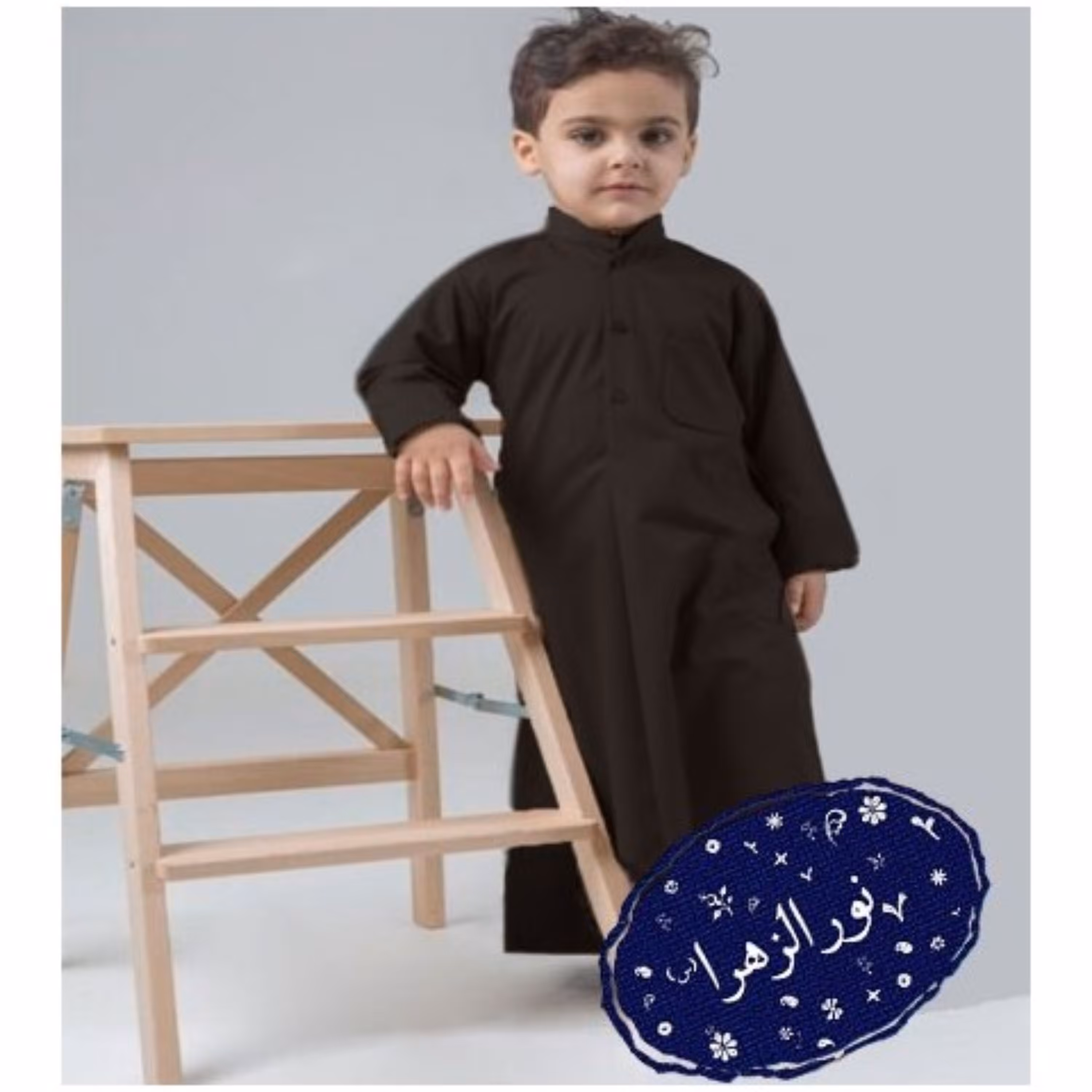 دشداشه کودک مشکی سایز 20 تا 36