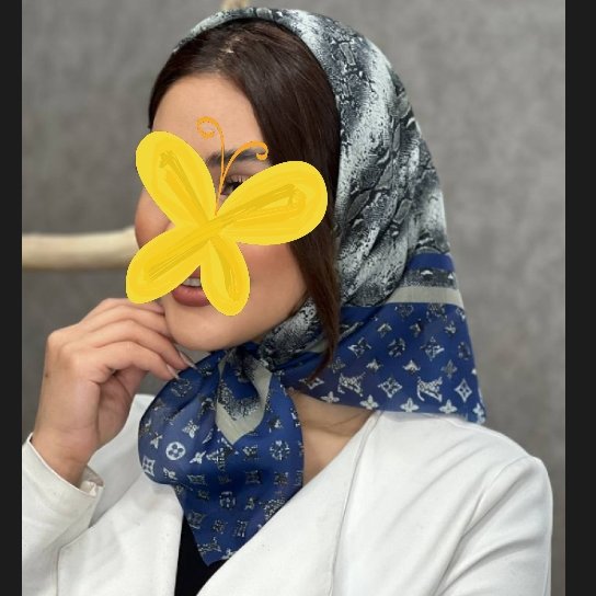 روسری کوتاه (مینی اسکارف ، دستمال سر) طرح و رنگ خاص و جذاب قواره 70