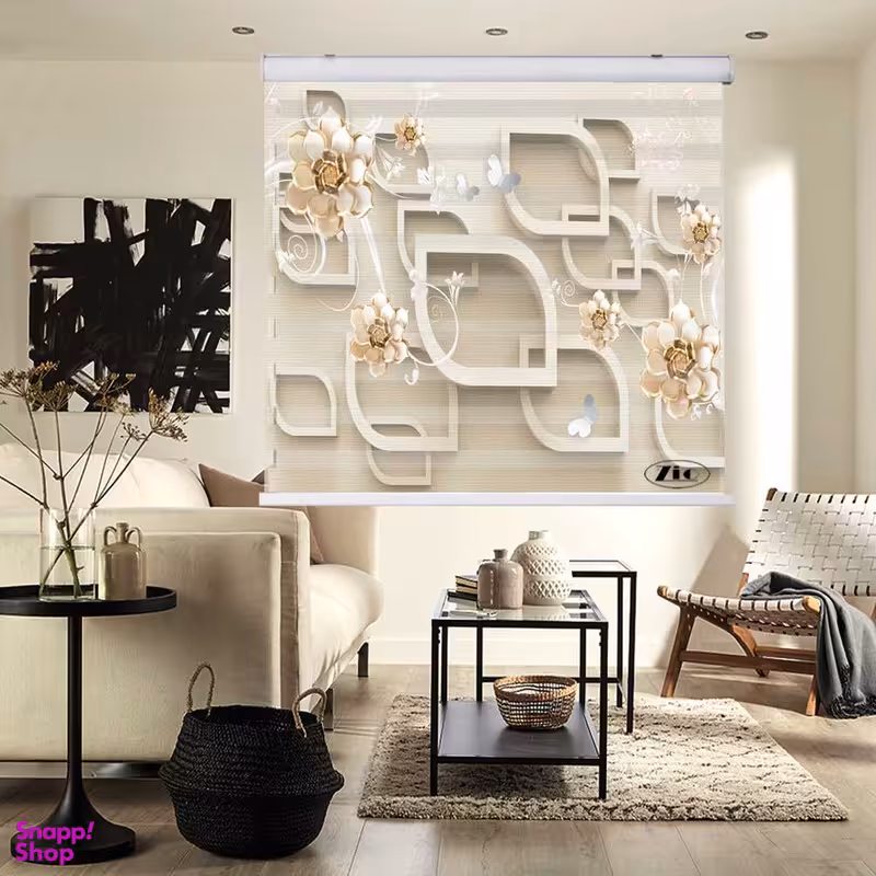 پرده زبرا زیو کد 3D1294 سایز 150x150 سانتی متر