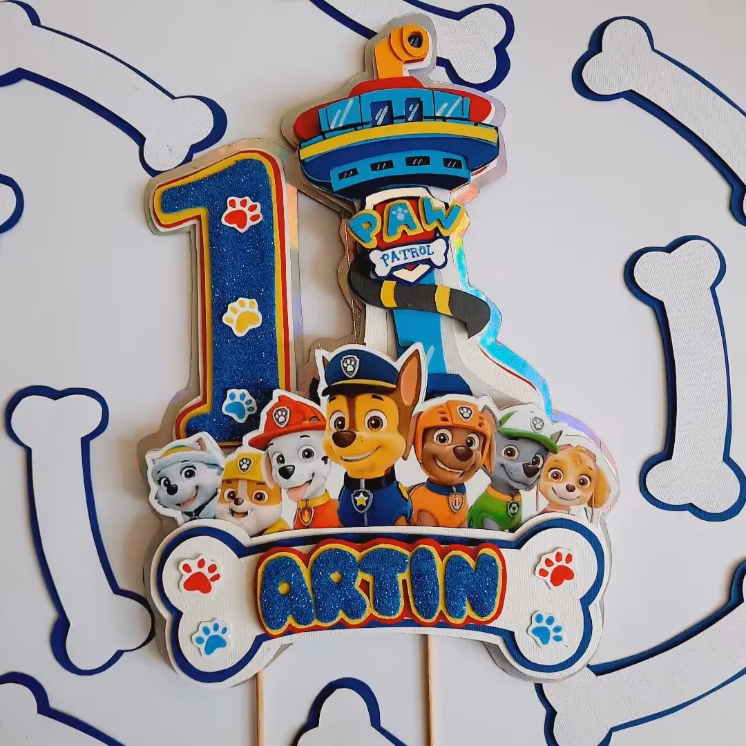 مجموعه تاپرکیک مقوای تم سگهای نگهبان