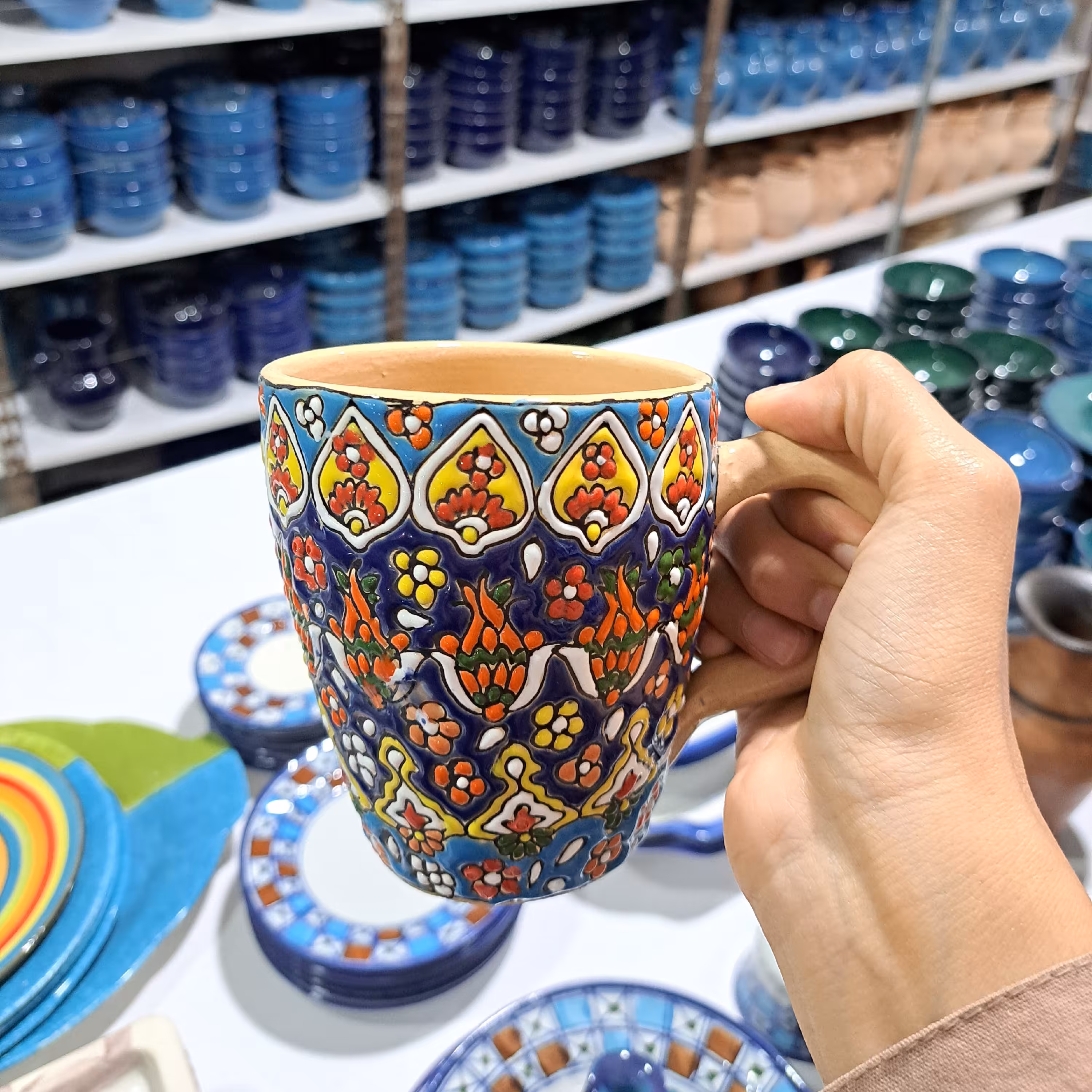 ماگ سفالی میناکاری