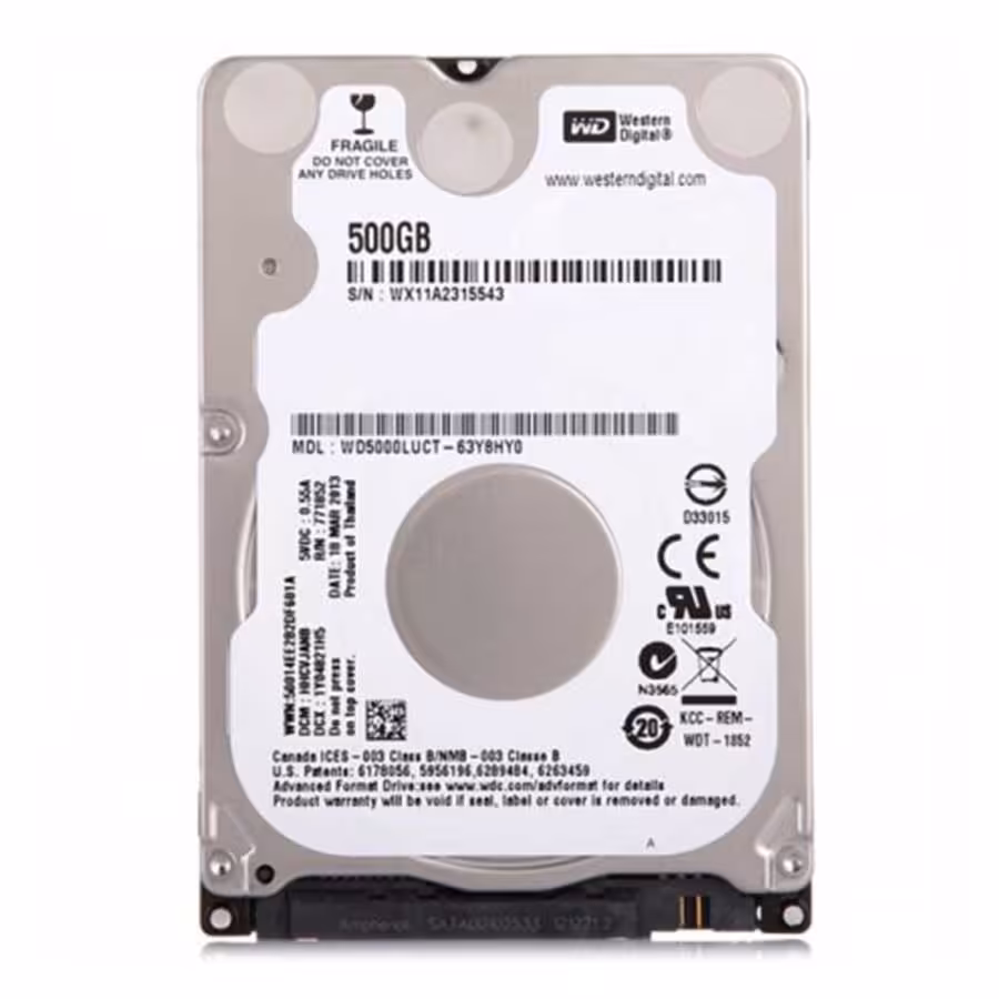 قیمت و خرید هارد اینترنال لپ تاپ وسترن دیجیتال ظرفیت 500 گیگابایت | یاس ارتباط