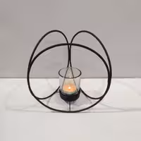 جا شمعی مثلثی فلزی با رنگ ثابت سایز بزرگ