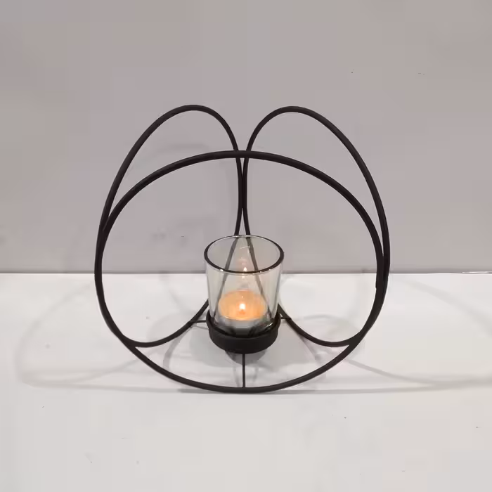 جا شمعی مثلثی فلزی با رنگ ثابت سایز بزرگ