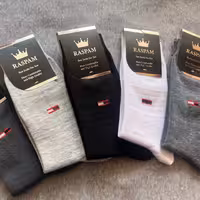 جوراب ساق بلند اعلا جین 12عددی عرضه مستقیم و بدون واسطه تولیدی رسپام