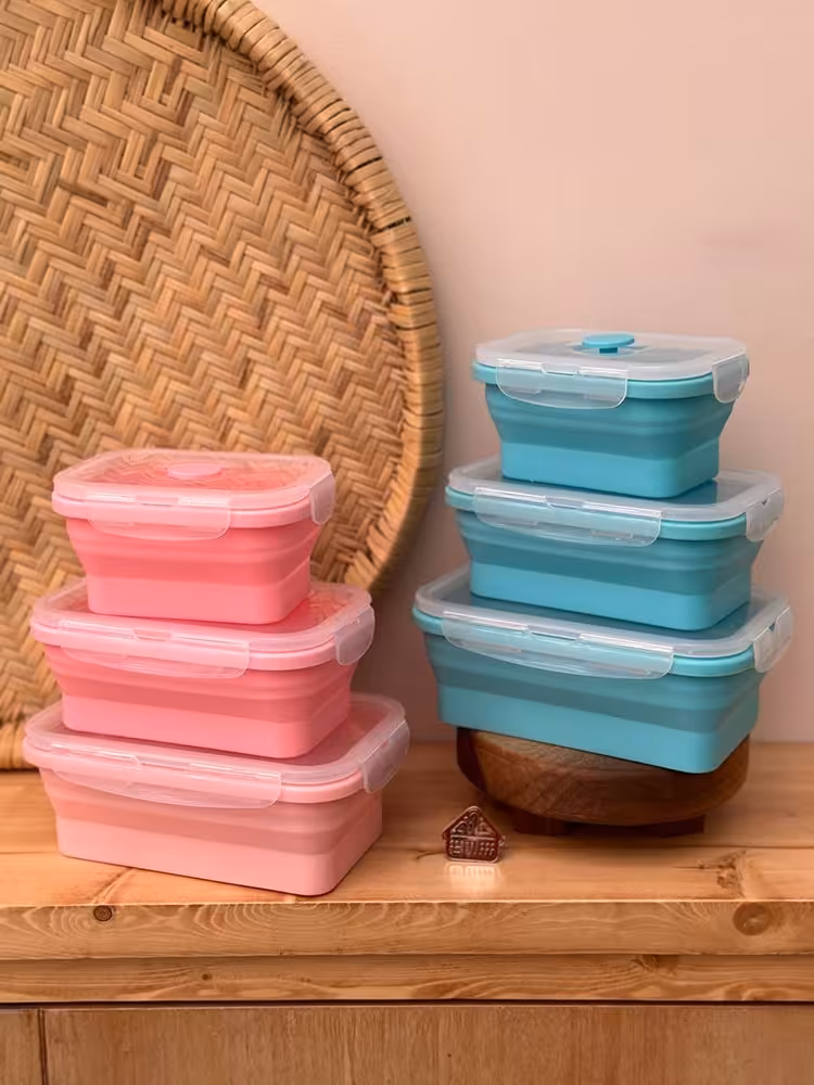 ظروف سیلیکونی تاشو درب قفلی کد001553