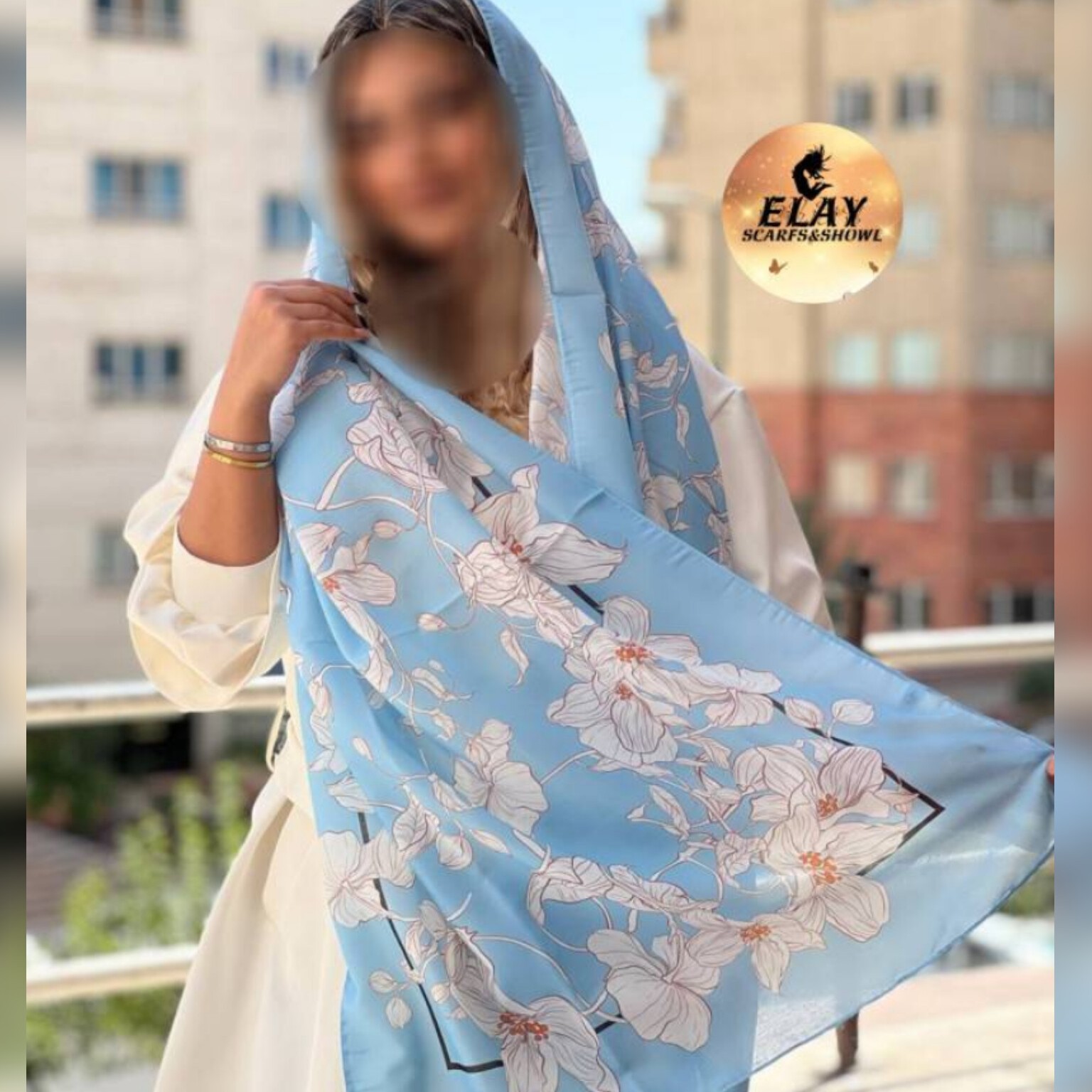 شال طرح گل نخی اعلا چهارفصل کیفیت تضمین شده در حد شال اورجینال
